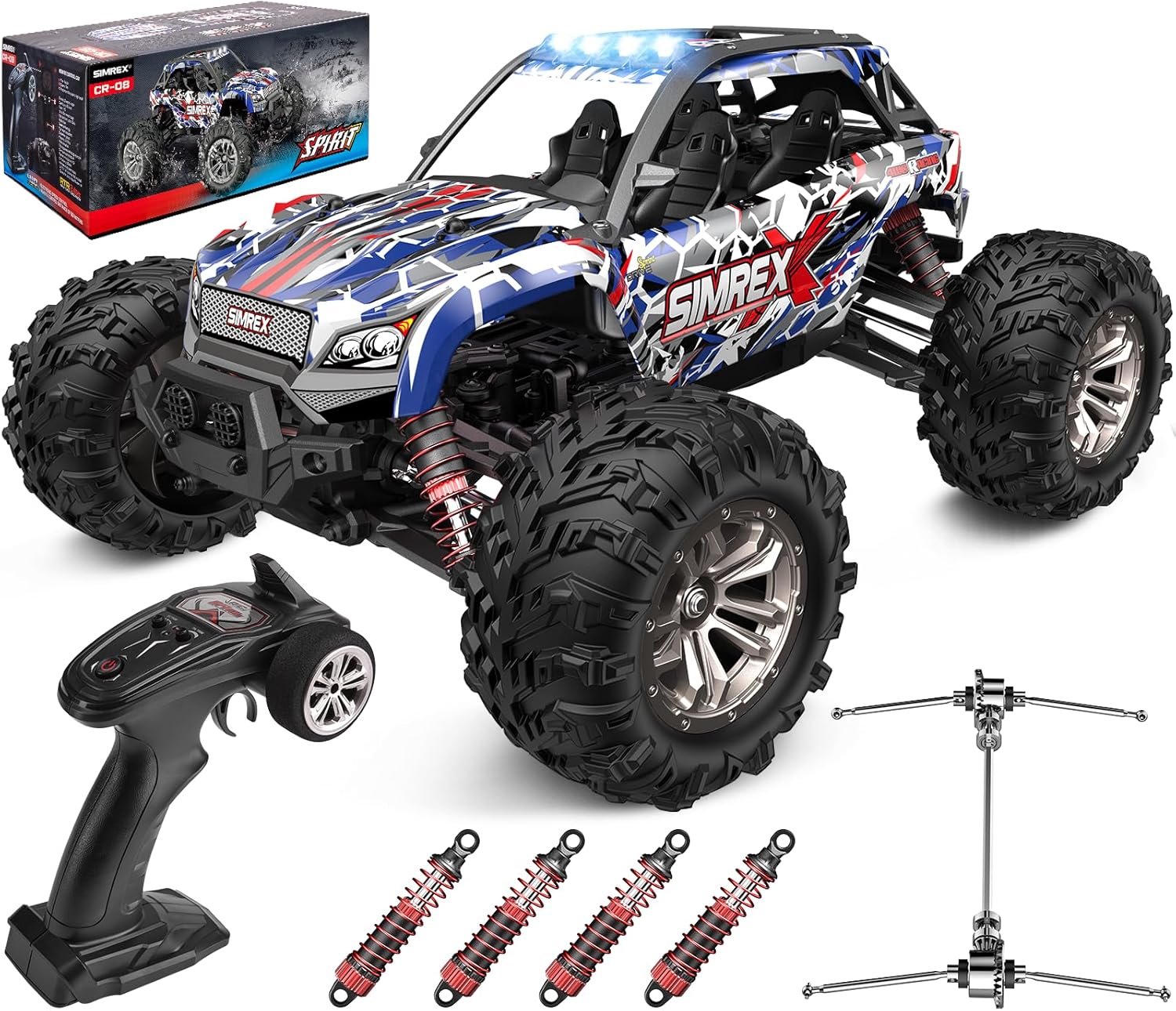 Rc Hobby Grade Monster Truck - รถบรรทุกมอนสเตอร์บังคับวิทยุขนาด 1/16 ระดับงานอดิเรก ขับเคลื่อน 4 ล้อ