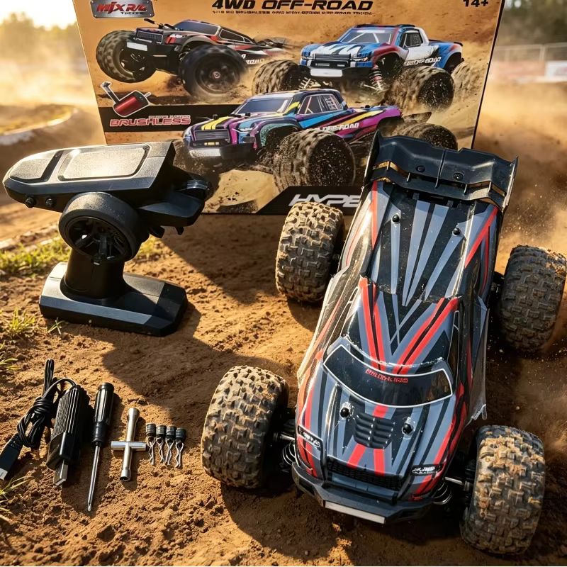 Rc Hobby Grade Monster Truck - MJX Hyper Go 16210 1/16 สีเทาเข้ม