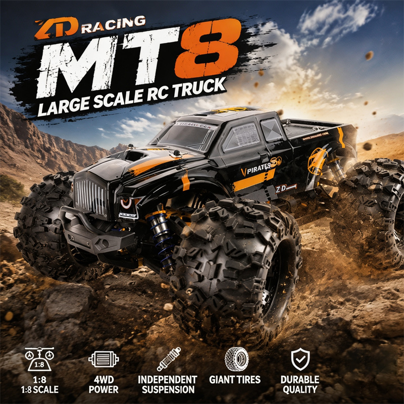 Rc Hobby Grade Monster Truck - รถบรรทุกมอนสเตอร์ ZD Racing MT8 RC รุ่นใหม่,