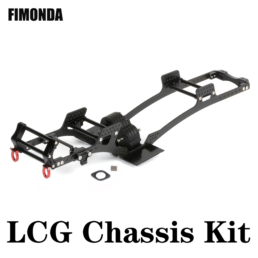 Rc Crawler 4X4 - คาร์บอนไฟเบอร์ LCG แชสซีชุดกรอบราง V2 เกียร์ลื่นไถลสําหรับ 1/10