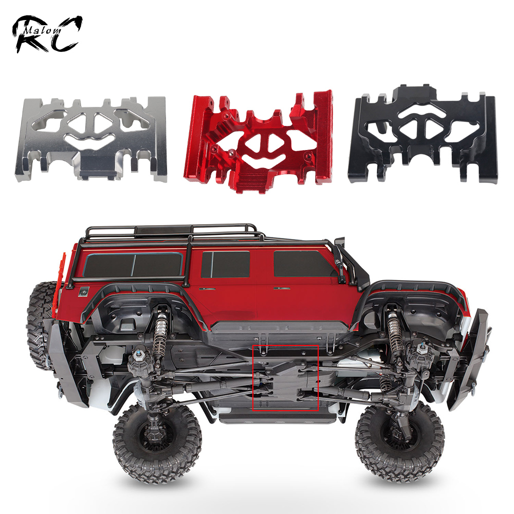 Rc Crawler 4X4 - อะลูมินัมอัลลอย TRX4เกียร์ฐานแชสซีแผ่นลื่นไถลสำหรับ1/10 RC Crawler TRX-4 Defender