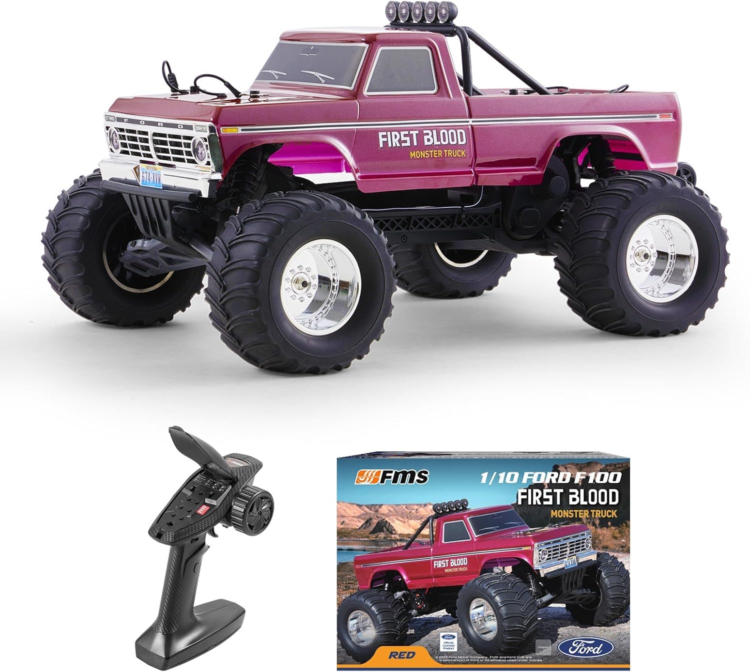 Rc Hobby Grade Monster Truck - รถบรรทุกฟอร์ด F-100 RC ขนาด 1/10 สเกล