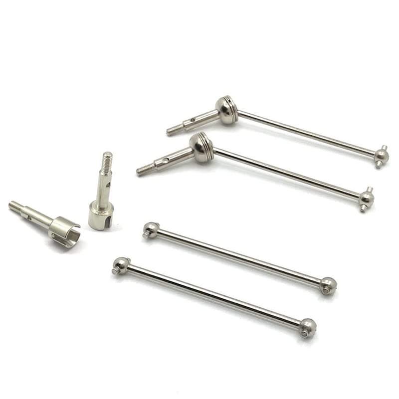 Wheel Hex Adapter - เพลาขับโลหะสำหรับรถยนต์4ชิ้นด้านหน้าและด้านหลังสำหรับ wltoys 144001 144002 124016 124017