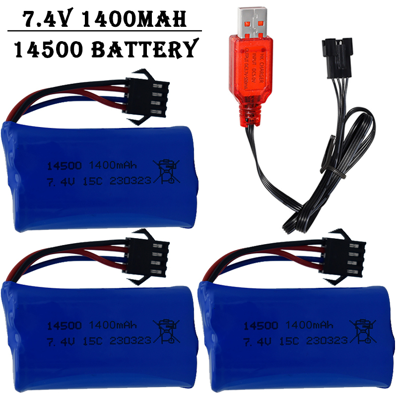 7.4V 1400mAh 14500 แบตเตอรี่ลิ - Rc Hobby Truck บทวิจารณ์และราคา
