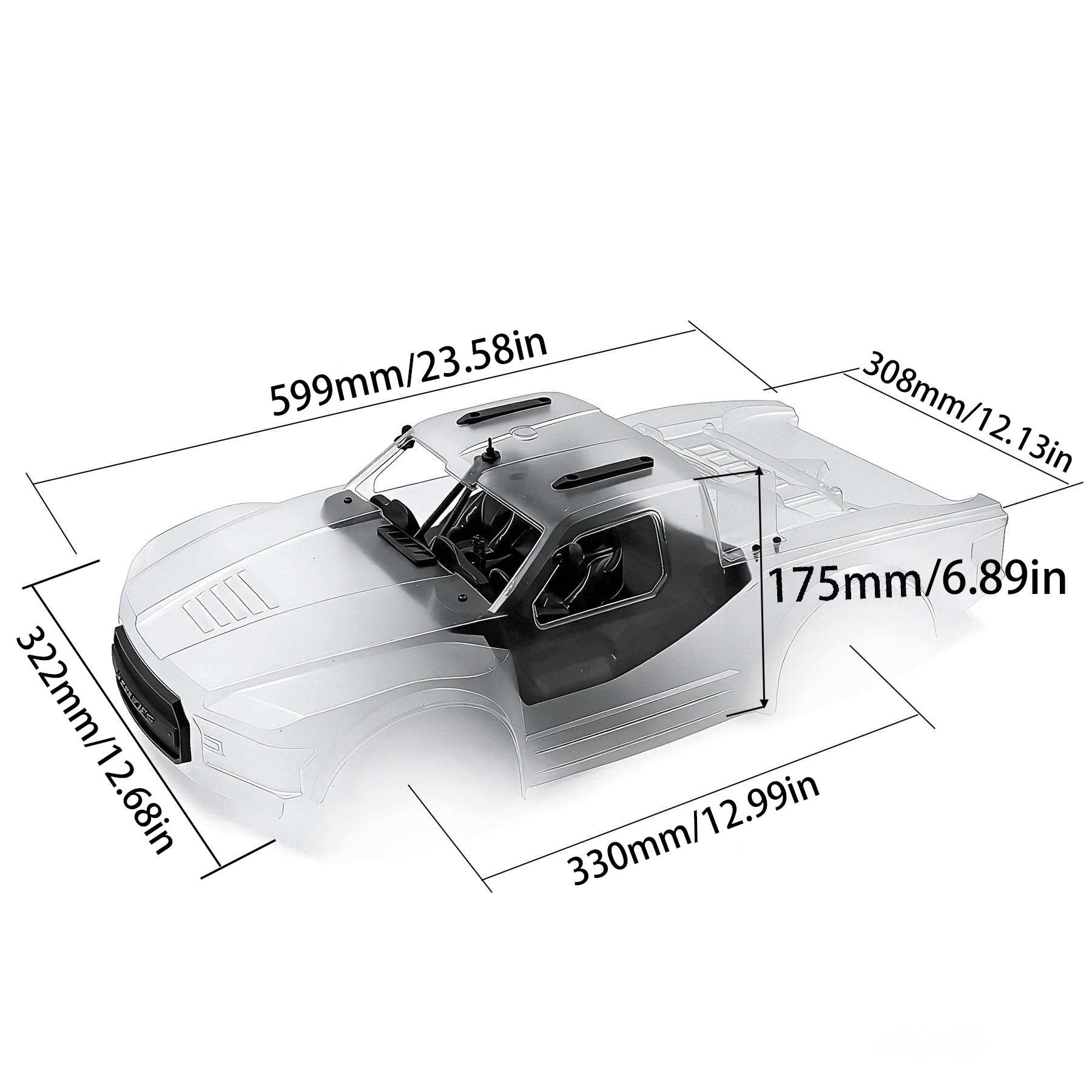 ชุดตัวถังรถบรรทุกขนาด 1:10 สำห - Body Shell Rc บทวิจารณ์และราคา