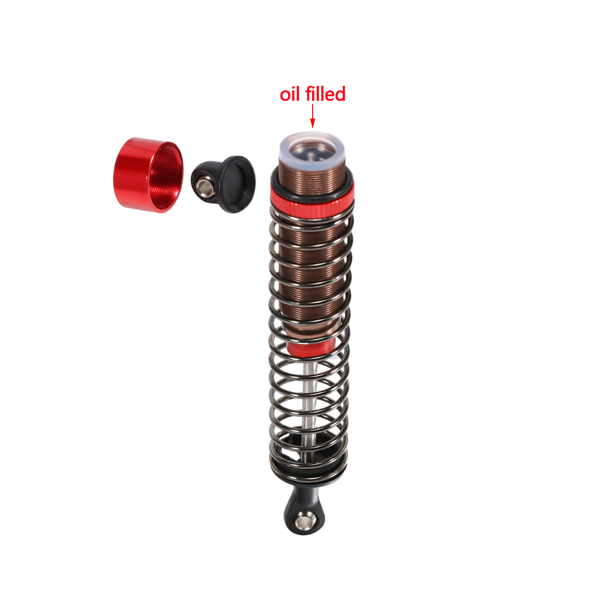 4Pcs ปรับเติมน้ํามัน Shocks 52 - Rc Crawler 4X4 บทวิจารณ์และราคา