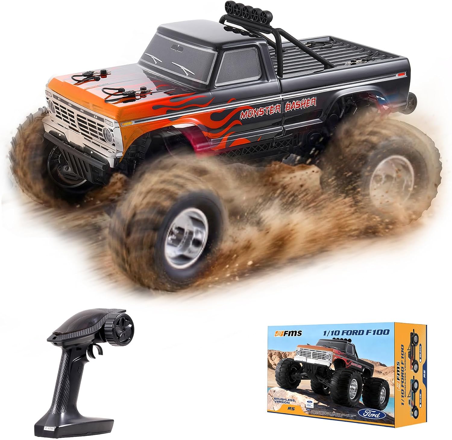 รถบรรทุกมอนสเตอร์ฟอร์ด F-100 แ - Rc Hobby Grade Monster Truck บทวิจารณ์และราคา