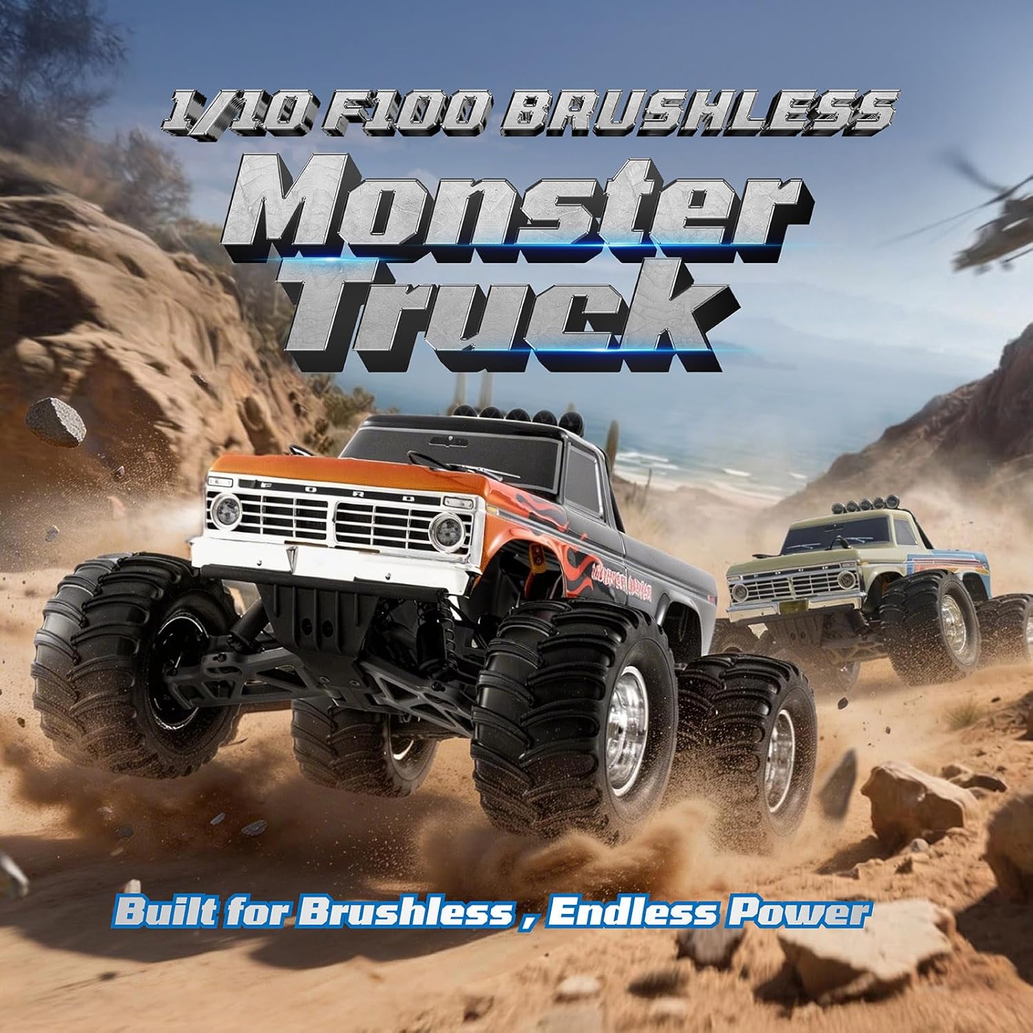 รถบรรทุกมอนสเตอร์ฟอร์ด F-100 แ - Rc Hobby Grade Monster Truck บทวิจารณ์และราคา